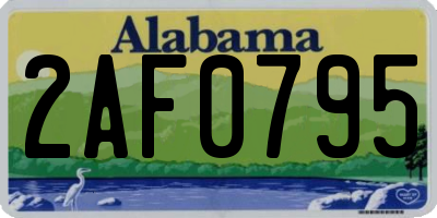AL license plate 2AF0795