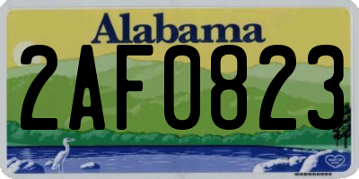 AL license plate 2AF0823