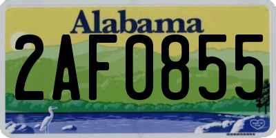 AL license plate 2AF0855