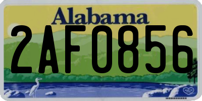 AL license plate 2AF0856