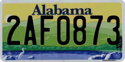 AL license plate 2AF0873