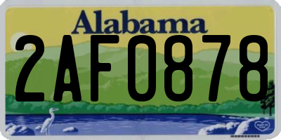 AL license plate 2AF0878