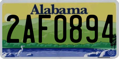 AL license plate 2AF0894
