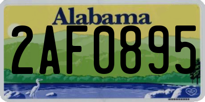 AL license plate 2AF0895