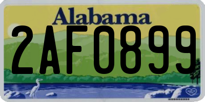 AL license plate 2AF0899