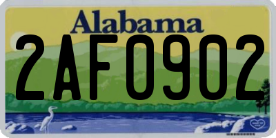 AL license plate 2AF0902