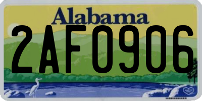AL license plate 2AF0906