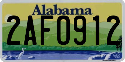 AL license plate 2AF0912
