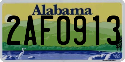 AL license plate 2AF0913