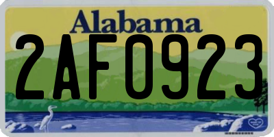 AL license plate 2AF0923