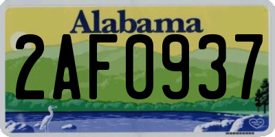 AL license plate 2AF0937