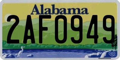 AL license plate 2AF0949