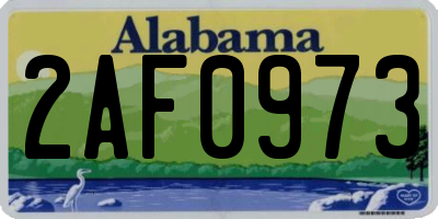 AL license plate 2AF0973