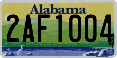 AL license plate 2AF1004