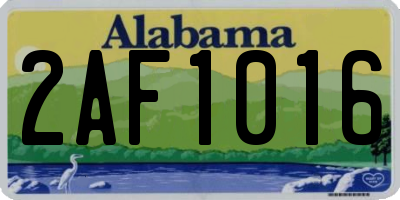 AL license plate 2AF1016