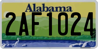 AL license plate 2AF1024