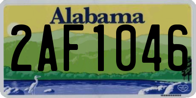 AL license plate 2AF1046
