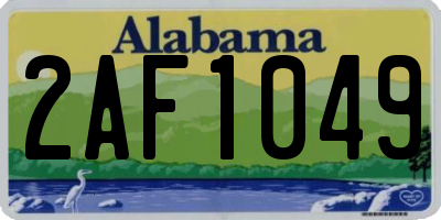AL license plate 2AF1049