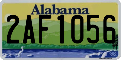 AL license plate 2AF1056