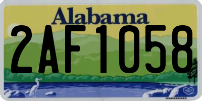 AL license plate 2AF1058