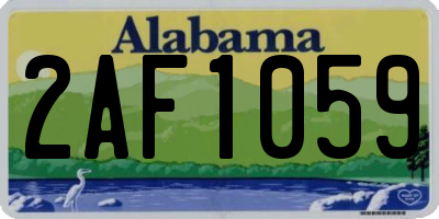 AL license plate 2AF1059