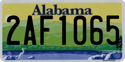 AL license plate 2AF1065