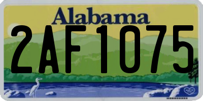 AL license plate 2AF1075