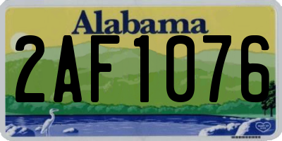 AL license plate 2AF1076