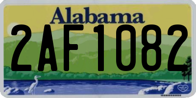 AL license plate 2AF1082