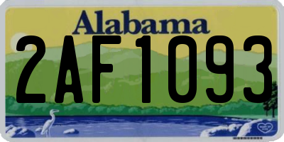 AL license plate 2AF1093