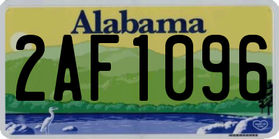 AL license plate 2AF1096