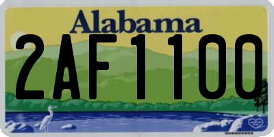 AL license plate 2AF1100
