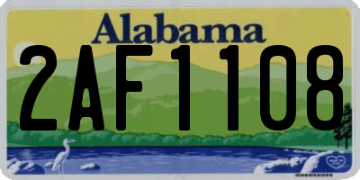 AL license plate 2AF1108