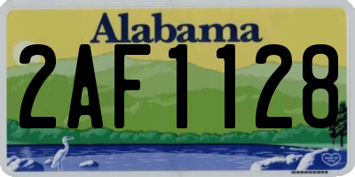 AL license plate 2AF1128