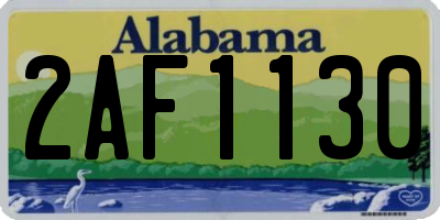 AL license plate 2AF1130