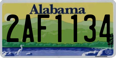 AL license plate 2AF1134