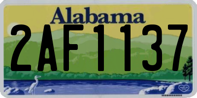 AL license plate 2AF1137