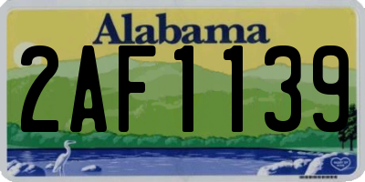 AL license plate 2AF1139