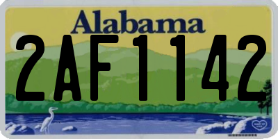 AL license plate 2AF1142