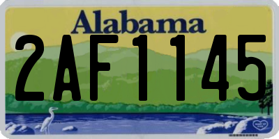 AL license plate 2AF1145