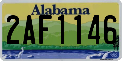 AL license plate 2AF1146