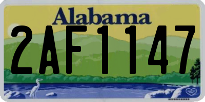 AL license plate 2AF1147
