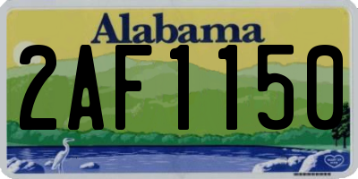 AL license plate 2AF1150