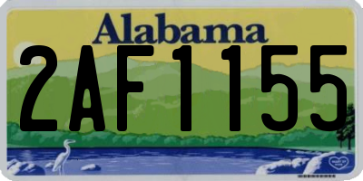 AL license plate 2AF1155
