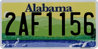 AL license plate 2AF1156