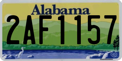AL license plate 2AF1157