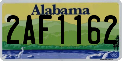 AL license plate 2AF1162