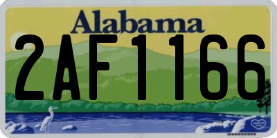 AL license plate 2AF1166