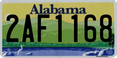 AL license plate 2AF1168