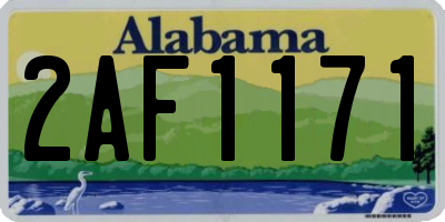 AL license plate 2AF1171